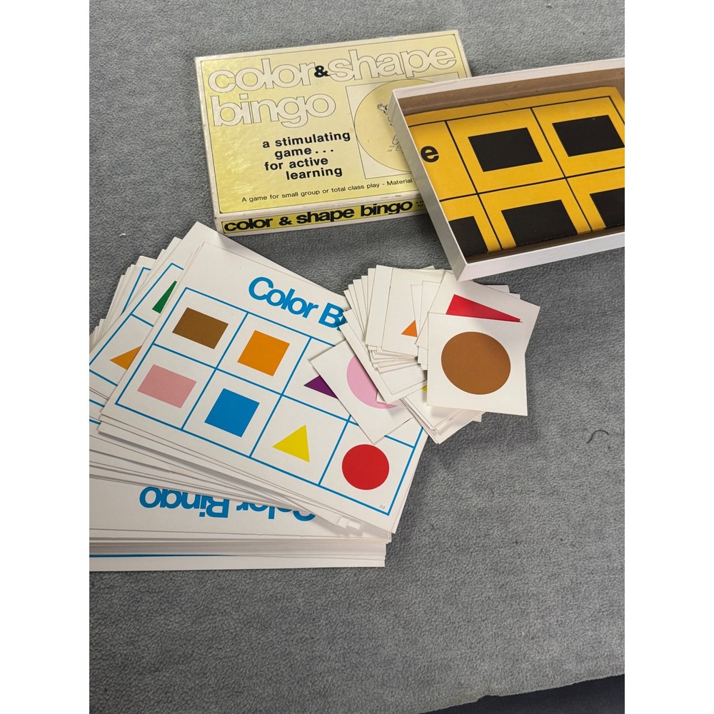 Vintage Trend Enterprises Color & Shape Bingo Educational Classroom Game